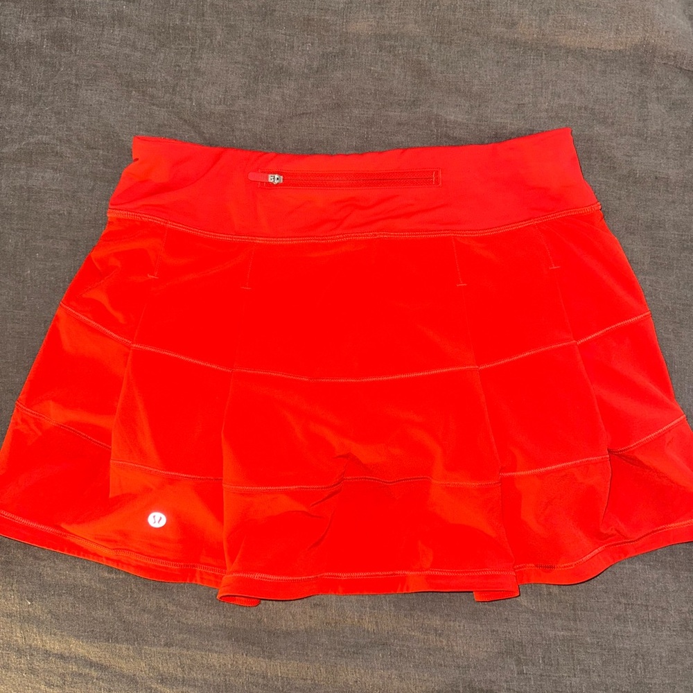 Lululemon Athletica Skater Mini Skirt in Orange Red